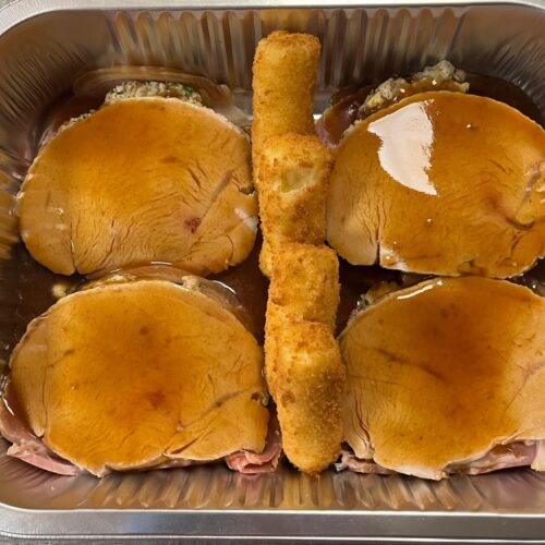 turkey and ham portions tray